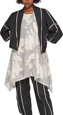 Luukaa D'Celli Iris Printed Cotton Jersey Dress in Black at Nordstrom, Size 12
