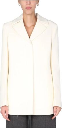 Jil Sander Tailored Blazer - Dames - Blazers - Beige - S - Wol - Jassen