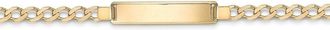 Jewelco London 9ct Gold Curb ID Identity Bracelet - BRNR02399-07