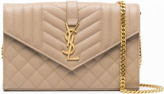 Saint Laurent Envelope chain bag - women - Leather - One Size - Neutrals