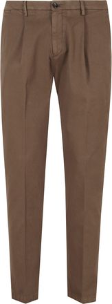 BRIGLIA 1949 Straight Leg Trousers with Pleat and Invisible Zipper