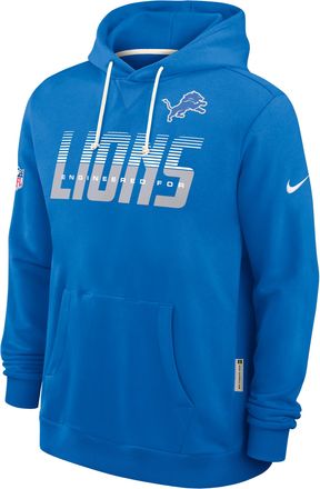 Nike Detroit Lions Sideline Standard Issue Nike Mens Dri-FIT NFL Pullover Hoodie in Blue | 03AZ45A9J-SX8