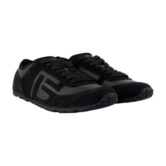 Balmain Mens Racer Sneaker Black Lambskin
