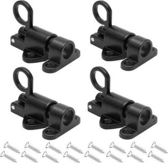 OEM Cerraduras El&aacute;sticas De 4 Piezas, Cerraduras Autom&aacute;ticas De Resorte Negras Con Tornillos Para Puertas Y Ventanas De Madera, Armarios Y Roperos