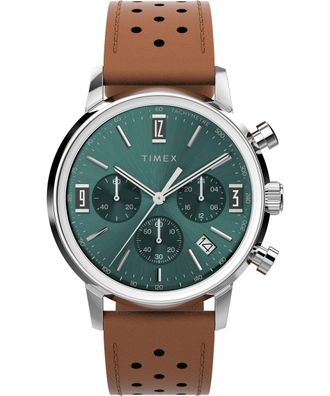 Timex Marlin Chrono Mens Brown Watch TW2W10100 Leather (archived) - One Size