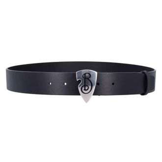 Burberry Leather B Shield Belt, Size 100