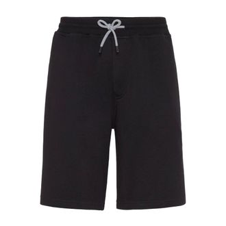 Brunello Cucinelli Brunello Cucinelli, Casual Shorts, male, Black, Size: 2XL Straight Leg Bermuda Shorts