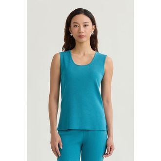 Ming Wang Mid Length Scoop Neck Knit Tank in Nebula at Nordstrom, Size 2X