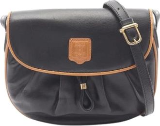 Celine Pre-owned Cross Body Bags, female, Black, Size: ONE SIZE Pre-owned Vintage Leather Crossbody Bag