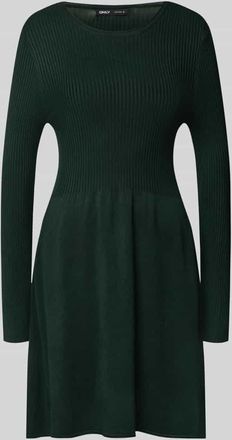 Only Leicht ausgestelltes Strickkleid aus Viskose-Mix Modell ALMA in Dunkelgruen, Gr&ouml;&szlig;e L
