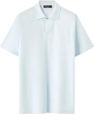 Loro Piana Pietro Polo Shirt - Heren - Polos - Blauw - XL - Katoen - Tops