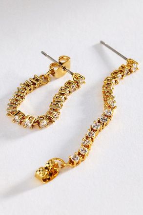 Luv AJ Ballier Chain Studded Earrings