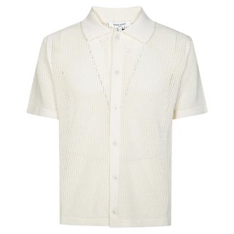 Maison Kitsun&eacute; Cardigans, male, White, Size: S Camicia Mm In Maglia