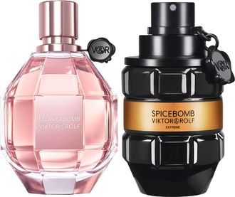 Viktor & Rolf Unisex Viktor&Rolf Flowerbomb 100ml & SpiceBomb Extreme 90ml Duo Set. - Rose - One Size