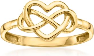 Canaria Canaria 10kt Yellow Gold Infinity Heart Ring