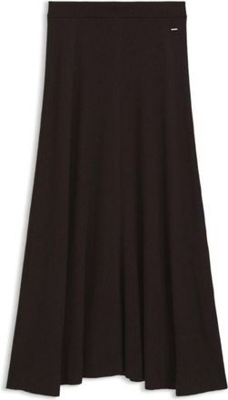 BOSS Maxi skirt in ribbed virgin wool