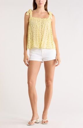 Abound Shoulder Tie Boho Cami in Yellow- Pink Mini Bloom at Nordstrom Rack, Size X-Large