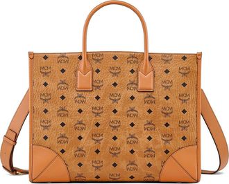 MCM M&uuml;nchen Tote in Visetos in Cognac at Nordstrom