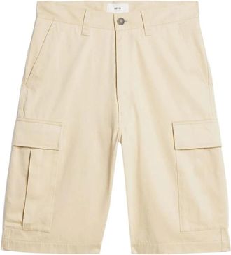 Ami Beige Katoenen Casual Cargo Shorts - Heren - Korte Broeken - Beige - 2XL - Katoen - Korte Broeken