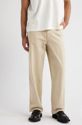 BP. Straight Leg Cotton Stretch Twill Pants in Tan Nantucket at Nordstrom, Size 38