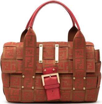 Fendi Pre-owned Fendi Zucca Canvas Crossword Handbag Ladies NNN2H6LEIXGV1Z5E