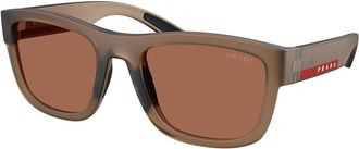 Prada PS 01ZS 29F50A Mens Sunglasses Brown Size 56