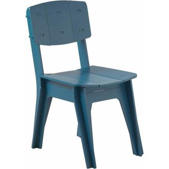 SoBuy Sobuy - Kitchen Chair Dining Chair Office Chair in Mortise and Tenon Structure,Blue,HFST01-B
