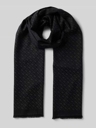 HUGO BOSS Schal aus Baumwoll-Woll-Mix in Black, Gr&ouml;&szlig;e 1