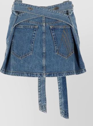 The Attico denim mini skirt