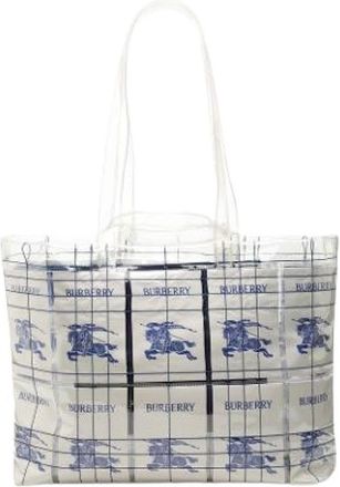 Burberry Pre-owned Tote Bags, female, White, Size: ONE SIZE Pre-owned Vintage Tote