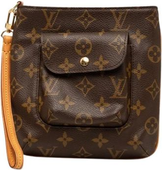 Louis Vuitton Pre-owned Partition Clutch Bag - Dames - Vintage Clutch - Bruin - ONE Size - Leer - Vintage