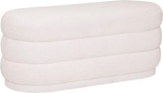 Atmosphera Atmosphera - Banco Sinan - Tela De Rizo - Blanco - 100x40 Cm Cr&eacute;ateur DInt&eacute;rieur