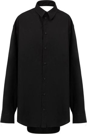 Balenciaga Dames, Blouses & Shirts, Zwart, Maat: XS Katoen