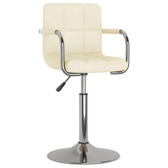 vidaXL Silla De Comedor De Tela Color Crema Vidaxl