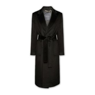 Elena Miro Dames, Mantels, Zwart, Maat: 4XL Wol