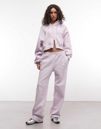 Nike Studio Fleece jogger oversize di peso medio in lilla-Viola