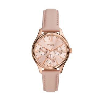 Fossil Womens Rye 36mm Multifunction, Rose Gold-Tone Alloy Watch
