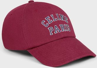 Celine Cappello in twill di cotone con logo ricamato