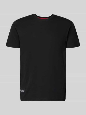 Alpha Industries Alpha Industries T-Shirt mit Label-Patch in Black, Gr&ouml;&szlig;e XXXL