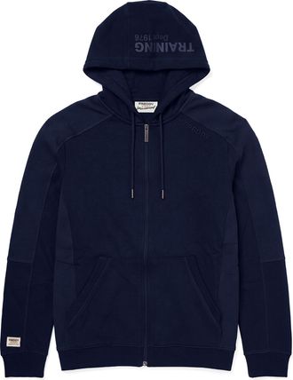 Freddy Felpa Uomo con Zip e Cappuccio, Inserti Texture a Quadri
