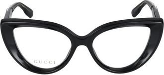 Gucci Glasses, female, Black, Size: 52 MM Cat-Eye Optical Frame