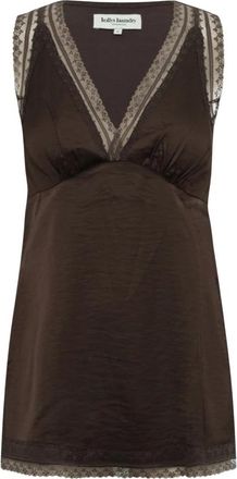 Lollys Laundry Vest - Dames - Tops zonder mouwen - Bruin - XS - Polyester - Tops
