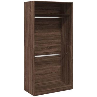 vidaXL Vidaxl - Armario Madera Contrachapada Color Roble Marr&oacute;n 100x50x200 Cm