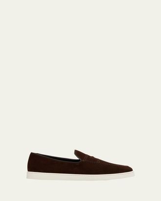 Churchs Mens Peebles Suede Penny Loafers