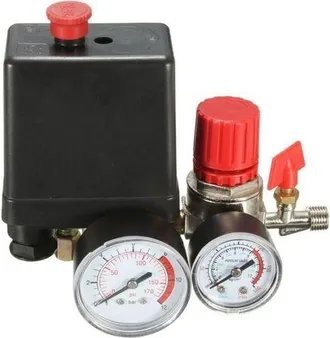 OEM Regulador De Presi&oacute;n De Aire De 240 V Y 15 A - Man&oacute;metro Integrado - Roscas Npt De 1/4 Y 1/8 - Ahorro De Energ&iacute;a Para Compresores