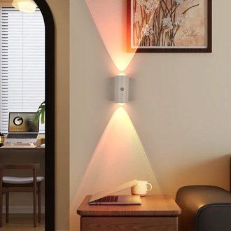 OEM L&aacute;mpara Inteligente Con Forma De Monta&ntilde;a Y Sensor Humano, Proyecci&oacute;n De Luz, Carga Magn&eacute;tica, Luz Nocturna Doble Con Forma De Ojo De Gato