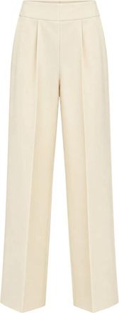 Semicouture Wijde broek - Dames - Wijde Broeken - Beige - M - Broeken