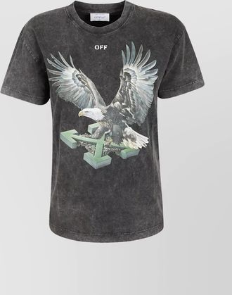 Off-white eagle arrow graphic print short sleeve top