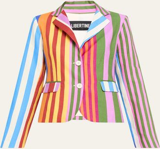 Libertine - Libertine Tangier Stripe Linen Classic Jacket