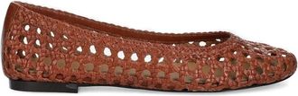 Billi Bi Ballerine in pelle intrecciata - Marrone